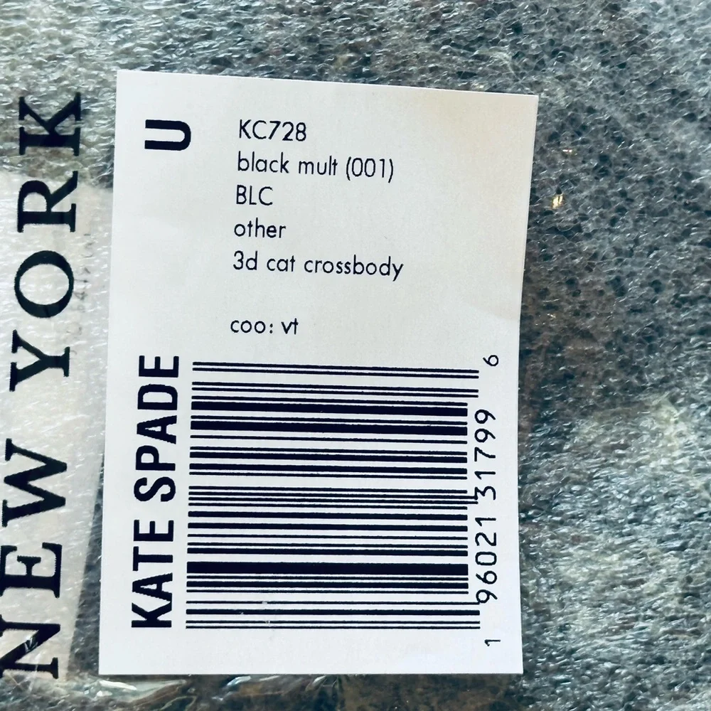 FACTORY SEALED! Kate Spade ♠️ Pitch Purrfect Black Cat 🐈‍⬛ Crossbody - Picture 6 of 7